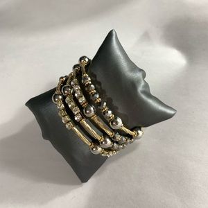 NWOT triple wrap FRENCH WIRE & SWAROVSKY bracelet